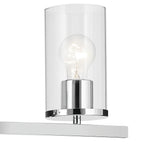 KICHLER 45496CHCLR Crosby 15.25" 2-Light Vanity Light With Clear Glass In Chrome