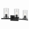 KICHLER 45497BKCLR Crosby 23" 3-Light Vanity Light With Clear Glass In Black