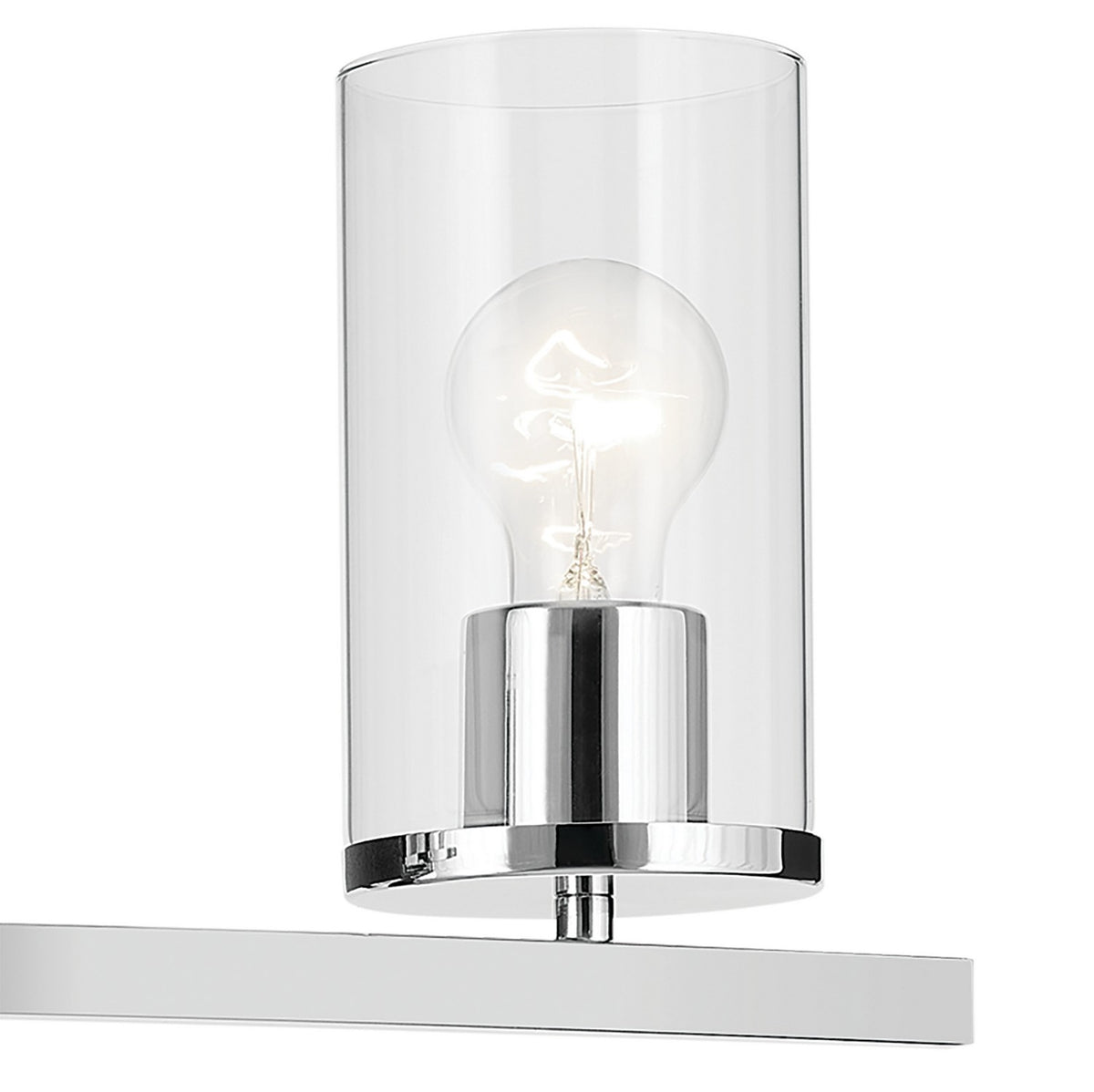 KICHLER 45498CHCLR Crosby 31.25" 4-Light Vanity Light With Clear Glass In Chrome