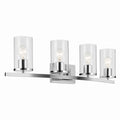 KICHLER 45498CHCLR Crosby 31.25" 4-Light Vanity Light With Clear Glass In Chrome