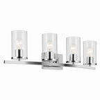 KICHLER 45498CHCLR Crosby 31.25" 4-Light Vanity Light With Clear Glass In Chrome