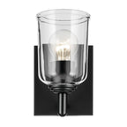 KICHLER 45572BKCLR Shailene 5" 1-Light Wall Sconce With Clear Glass In Black