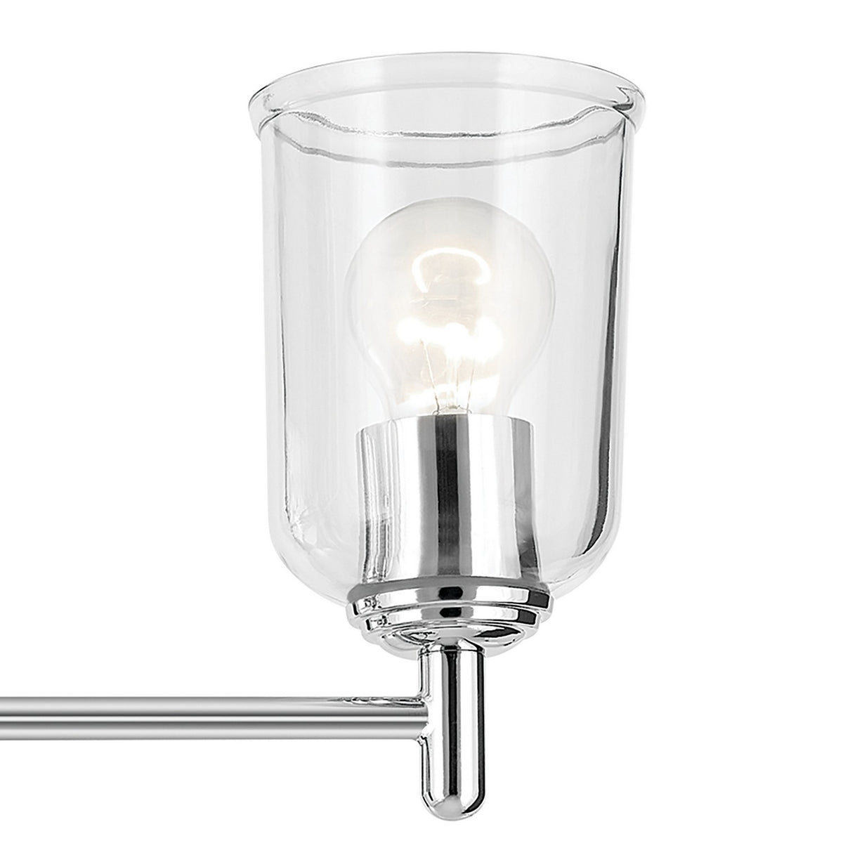 KICHLER 45572CHCLR Shailene 5" 1-Light Wall Sconce With Clear Glass In Chrome