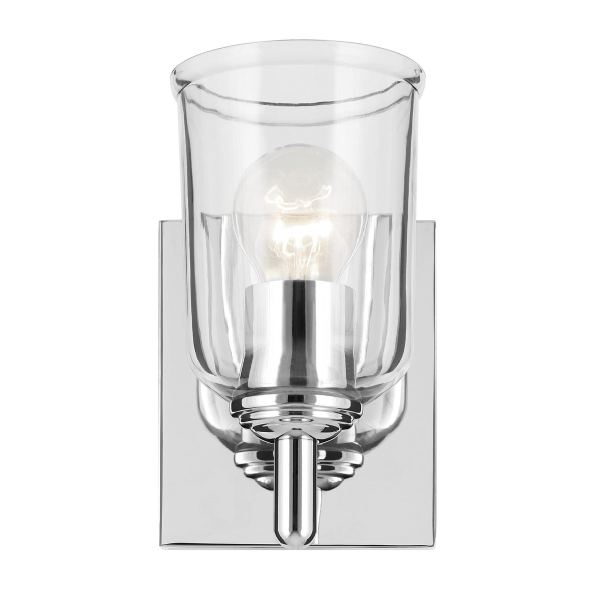 KICHLER 45572CHCLR Shailene 5" 1-Light Wall Sconce With Clear Glass In Chrome