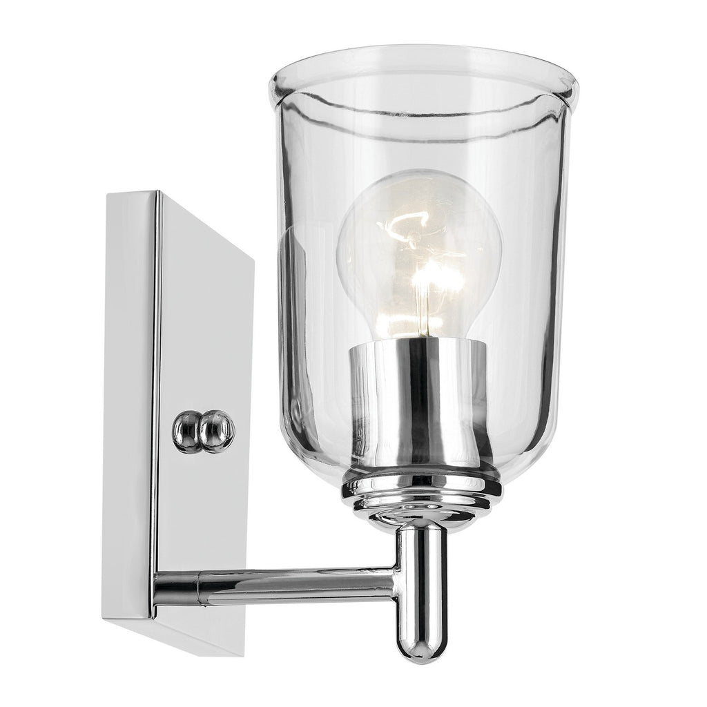 KICHLER 45572CHCLR Shailene 5" 1-Light Wall Sconce With Clear Glass In Chrome