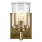 KICHLER 45572NBRCLR Shailene 5" 1-Light Wall Sconce With Clear Glass In Natural Brass