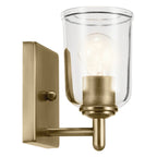 KICHLER 45572NBRCLR Shailene 5" 1-Light Wall Sconce With Clear Glass In Natural Brass