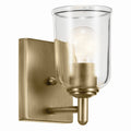 KICHLER 45572NBRCLR Shailene 5" 1-Light Wall Sconce With Clear Glass In Natural Brass