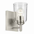 KICHLER 45572NICLR Shailene 5" 1-Light Wall Sconce With Clear Glass In Brushed Nickel