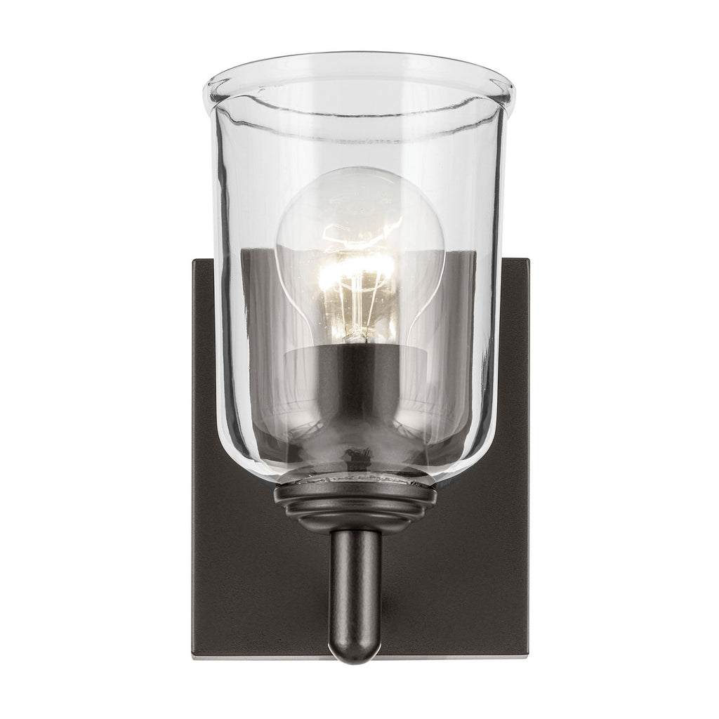 KICHLER 45572OZCLR Shailene 5" 1-Light Wall Sconce With Clear Glass In Olde Bronze