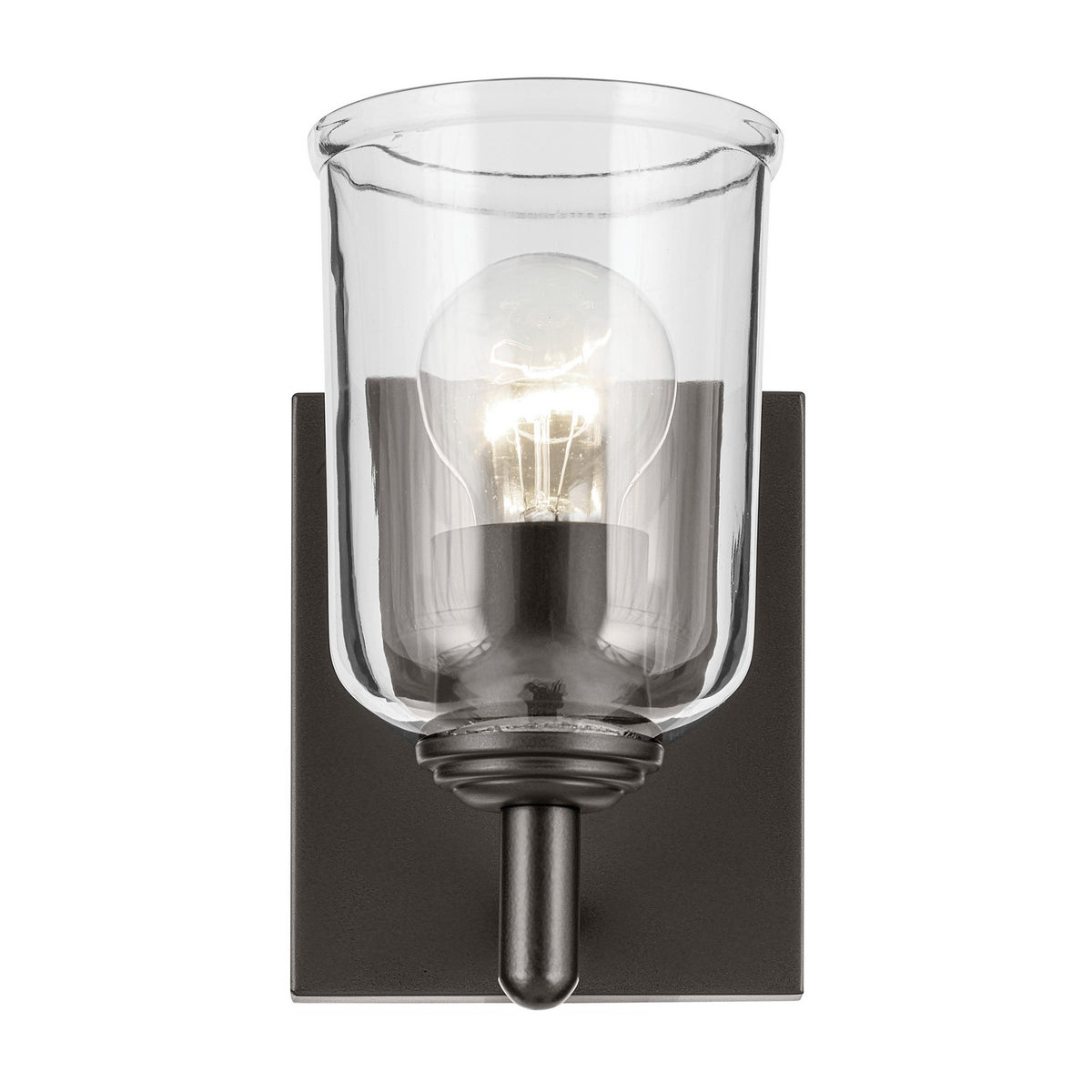 KICHLER 45572OZCLR Shailene 5" 1-Light Wall Sconce With Clear Glass In Olde Bronze