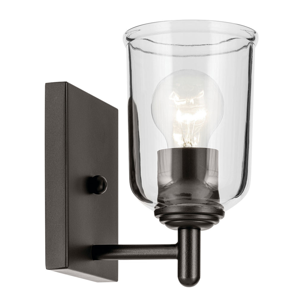 KICHLER 45572OZCLR Shailene 5" 1-Light Wall Sconce With Clear Glass In Olde Bronze