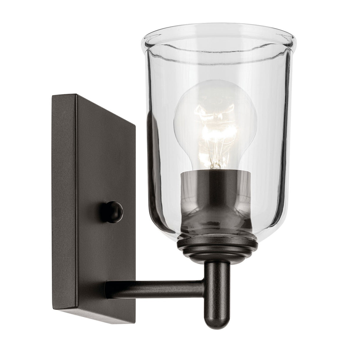 KICHLER 45572OZCLR Shailene 5" 1-Light Wall Sconce With Clear Glass In Olde Bronze