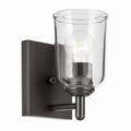 KICHLER 45572OZCLR Shailene 5" 1-Light Wall Sconce With Clear Glass In Olde Bronze