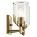 KICHLER 45573NBRCLR Shailene 12.5" 2-Light Vanity Light With Clear Glass In Natural Brass