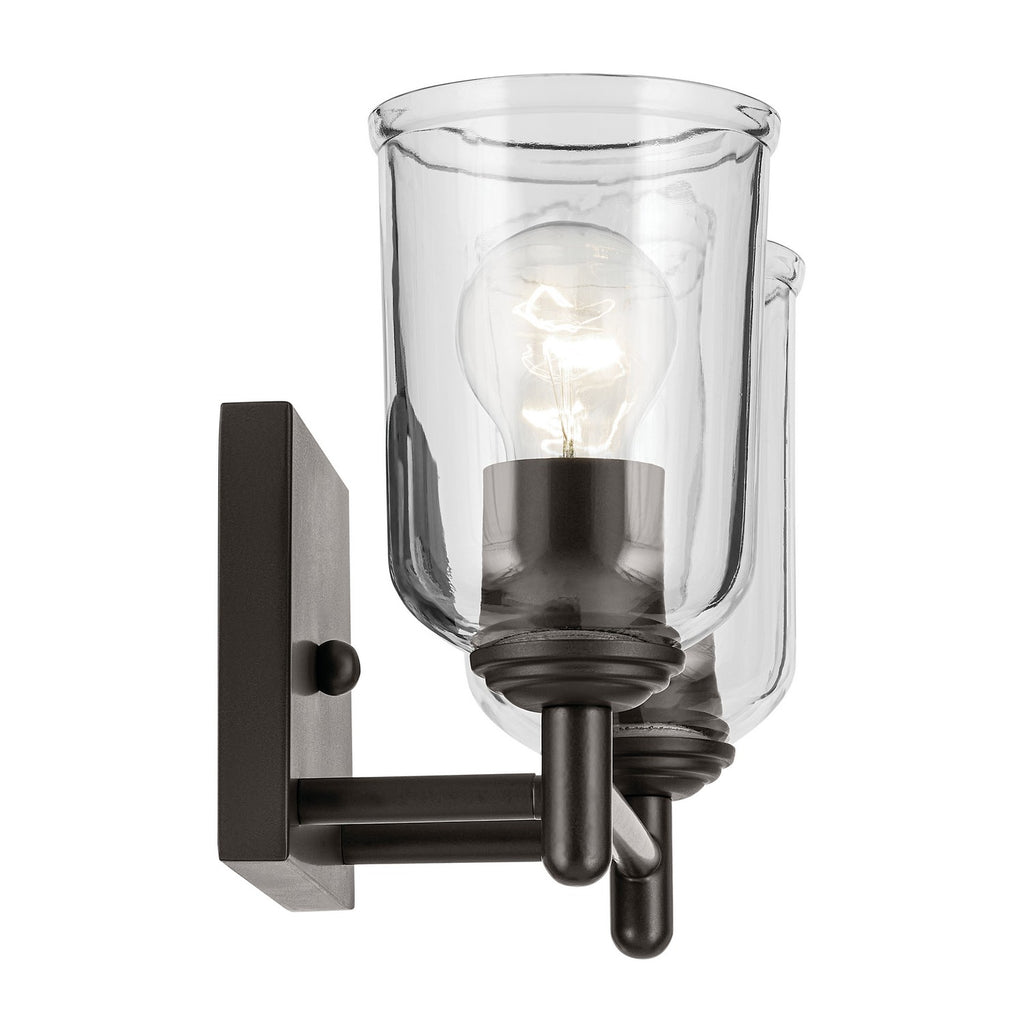 KICHLER 45573OZCLR Shailene 12.5" 2-Light Vanity Light With Clear Glass In Olde Bronze