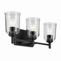 KICHLER 45574BKCLR Shailene 21" 3-Light Vanity Light With Clear Glass In Black