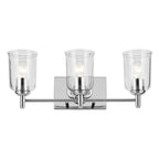 KICHLER 45574CHCLR Shailene 21" 3-Light Vanity Light With Clear Glass In Chrome