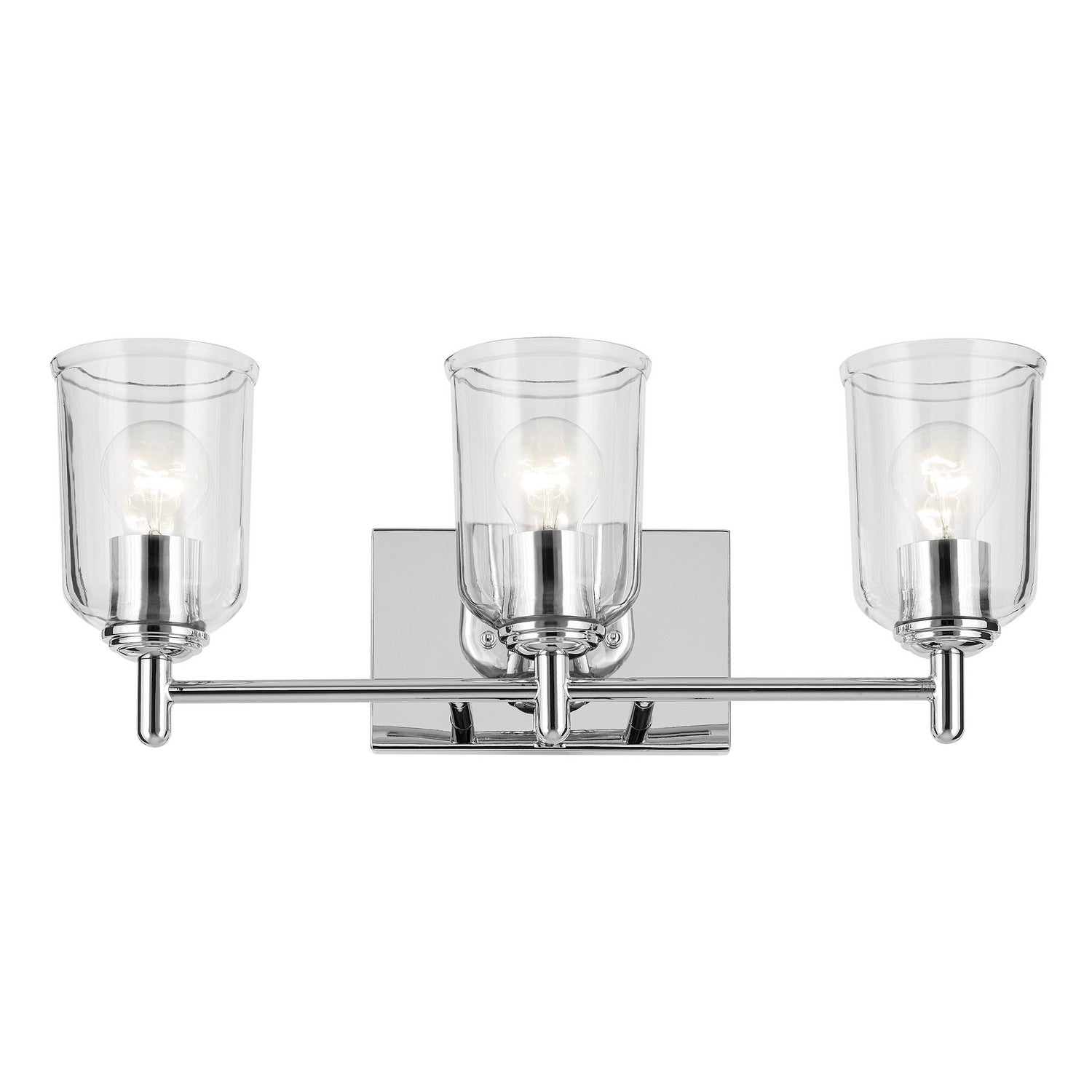 KICHLER 45574CHCLR Shailene 21" 3-Light Vanity Light With Clear Glass In Chrome