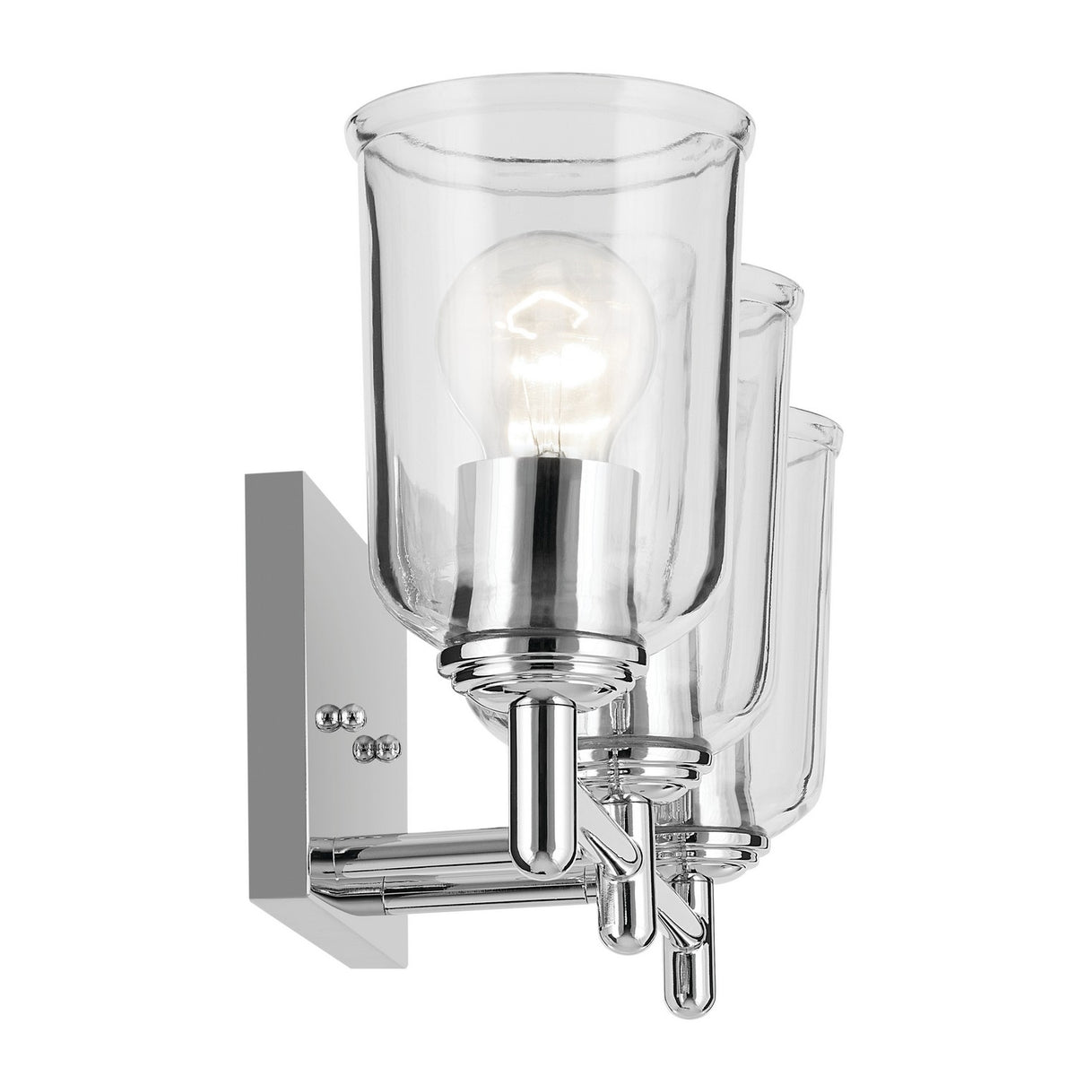 KICHLER 45574CHCLR Shailene 21" 3-Light Vanity Light With Clear Glass In Chrome