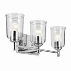 KICHLER 45574CHCLR Shailene 21" 3-Light Vanity Light With Clear Glass In Chrome