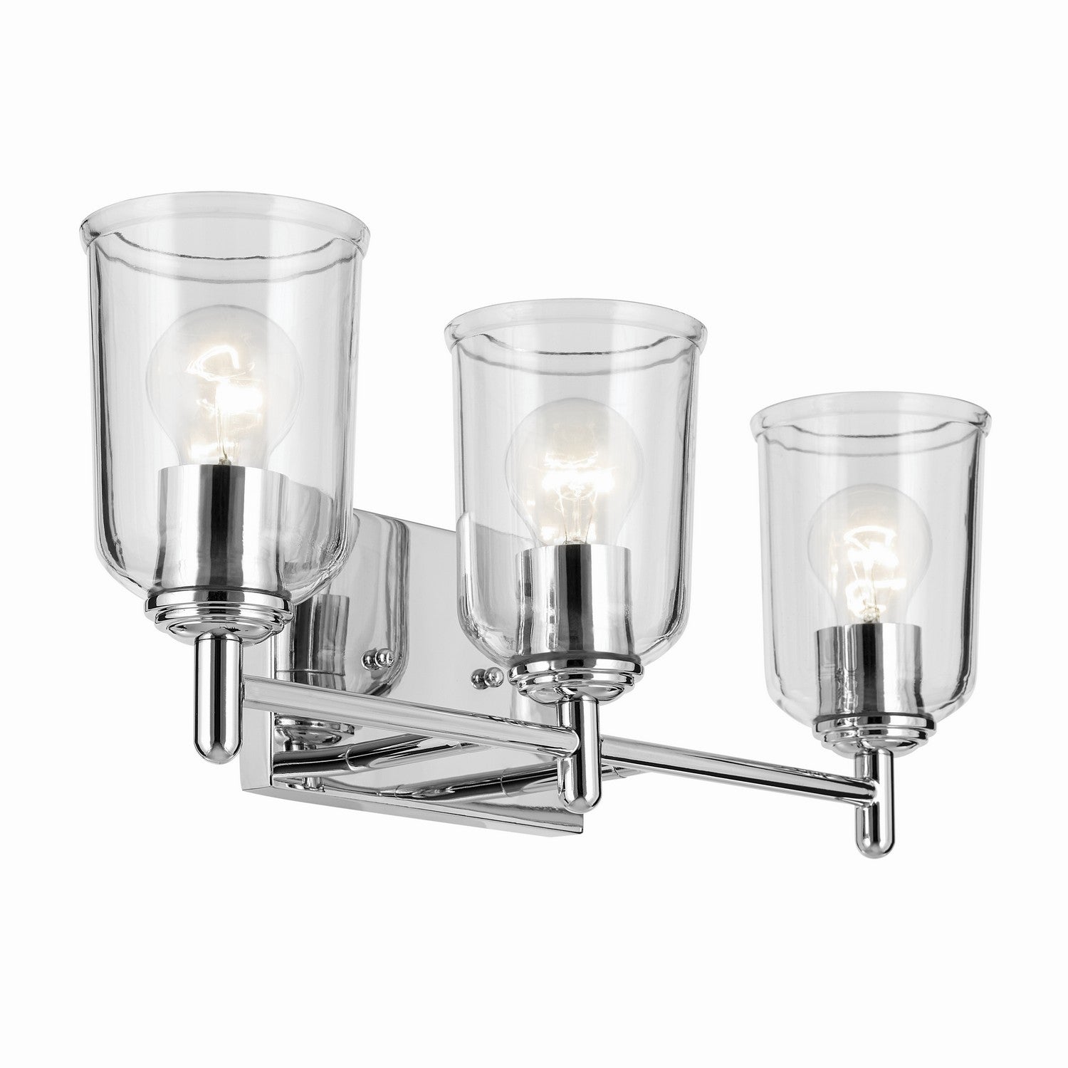 KICHLER 45574CHCLR Shailene 21" 3-Light Vanity Light With Clear Glass In Chrome