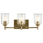 KICHLER 45574NBRCLR Shailene 21" 3-Light Vanity Light With Clear Glass In Natural Brass