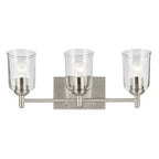 KICHLER 45574NICLR Shailene 21" 3-Light Vanity Light With Clear Glass In Brushed Nickel
