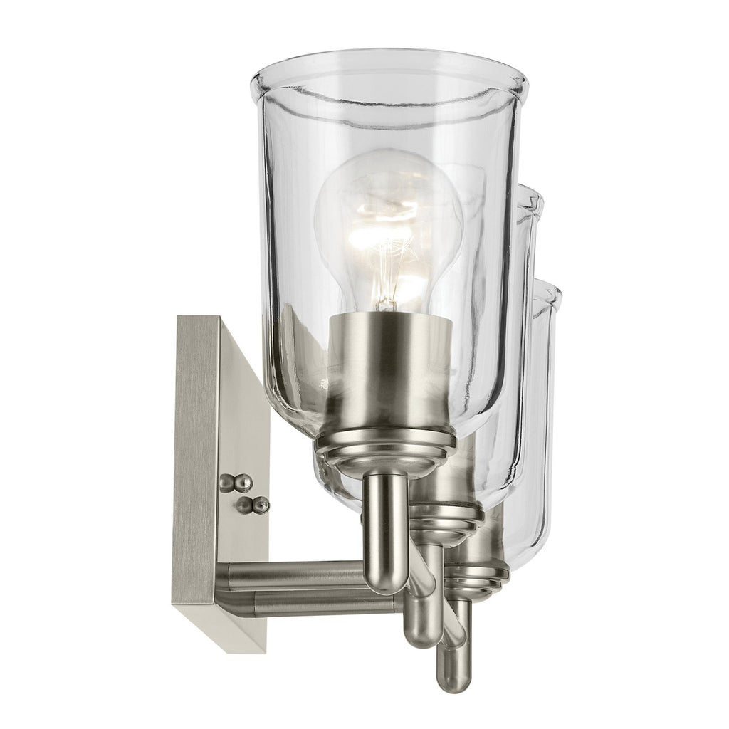KICHLER 45574NICLR Shailene 21" 3-Light Vanity Light With Clear Glass In Brushed Nickel