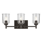 KICHLER 45574OZCLR Shailene 21" 3-Light Vanity Light With Clear Glass In Olde Bronze