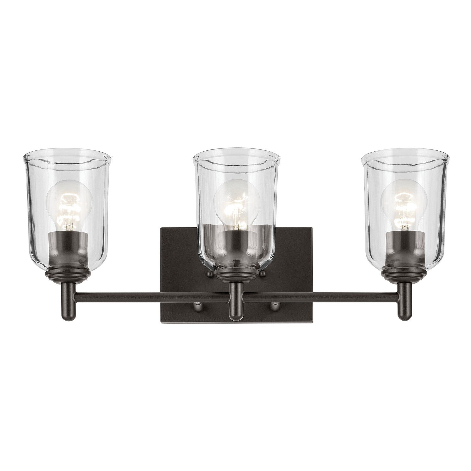 KICHLER 45574OZCLR Shailene 21" 3-Light Vanity Light With Clear Glass In Olde Bronze