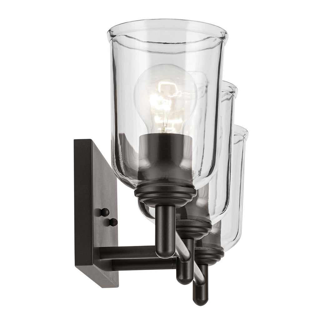 KICHLER 45574OZCLR Shailene 21" 3-Light Vanity Light With Clear Glass In Olde Bronze