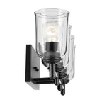 KICHLER 45575BKCLR Shailene 29.75" 4-Light Vanity Light With Clear Glass In Black