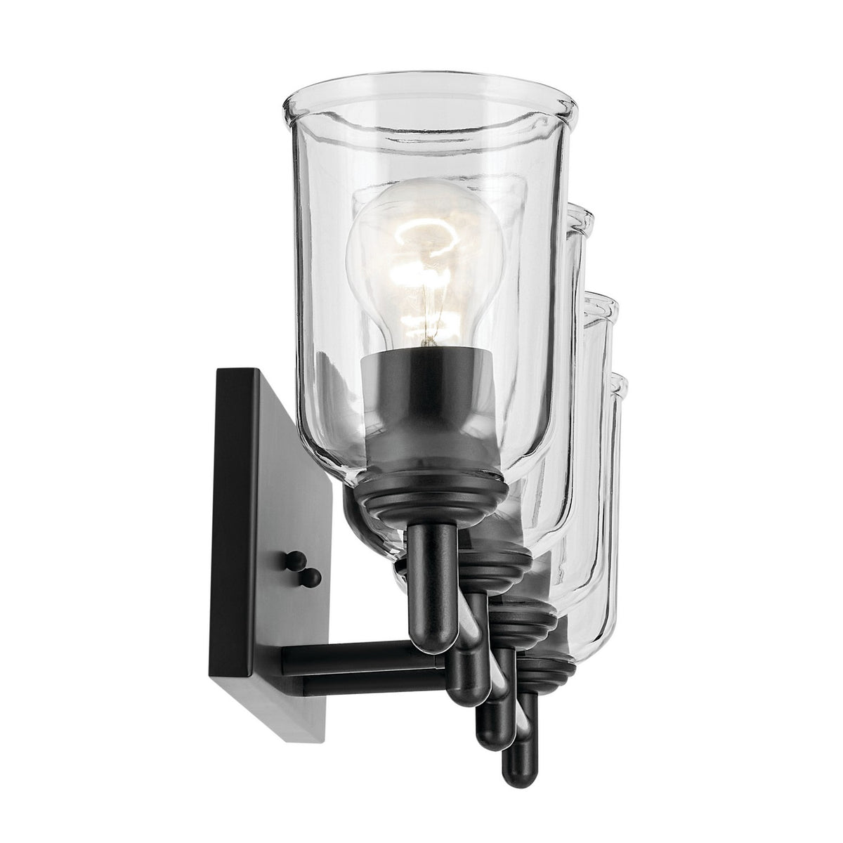 KICHLER 45575BKCLR Shailene 29.75" 4-Light Vanity Light With Clear Glass In Black