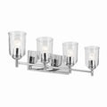 KICHLER 45575CHCLR Shailene 29.75" 4-Light Vanity Light With Clear Glass In Chrome