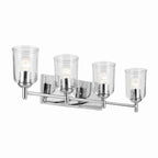KICHLER 45575CHCLR Shailene 29.75" 4-Light Vanity Light With Clear Glass In Chrome