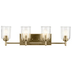 KICHLER 45575NBRCLR Shailene 29.75" 4-Light Vanity Light With Clear Glass In Natural Brass