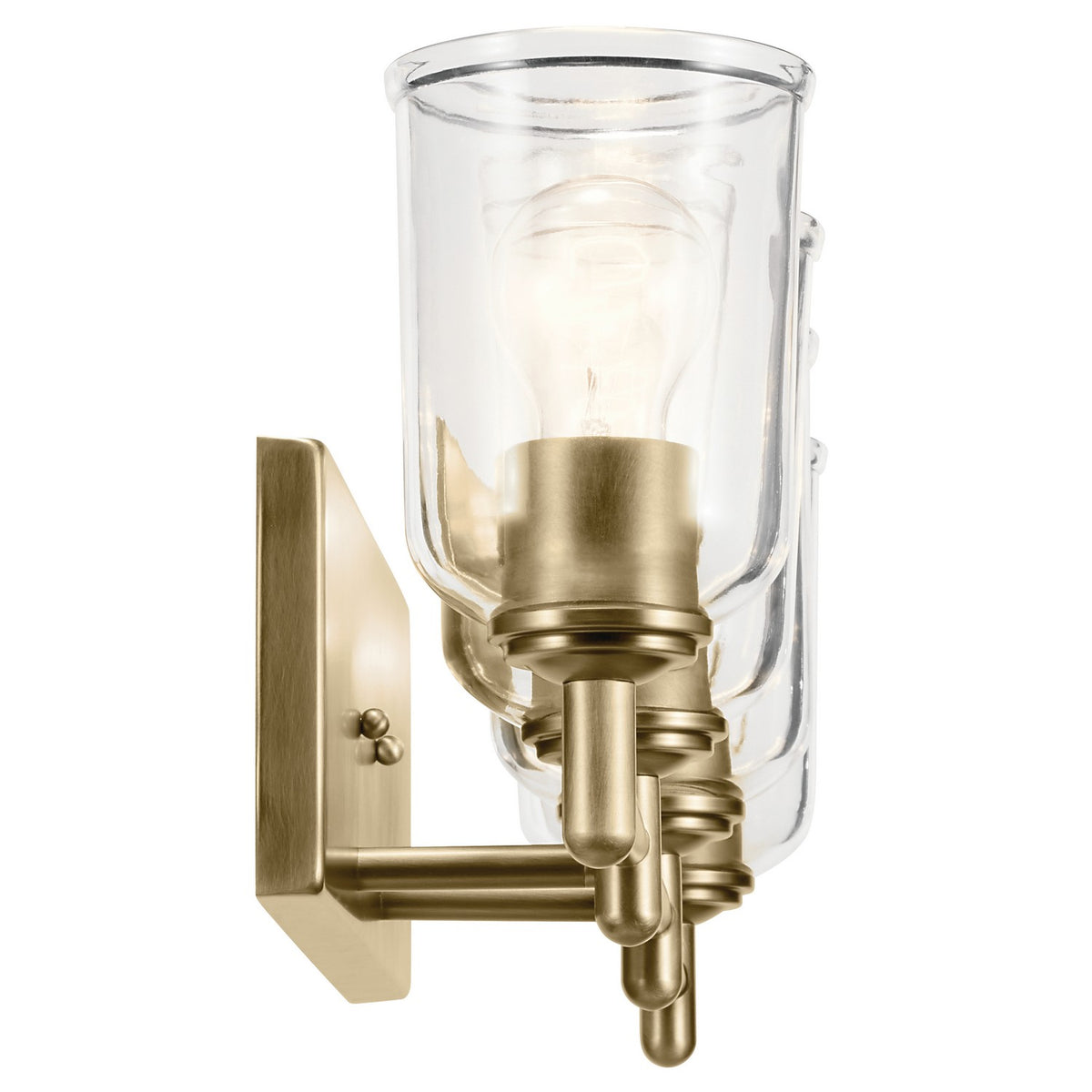 KICHLER 45575NBRCLR Shailene 29.75" 4-Light Vanity Light With Clear Glass In Natural Brass