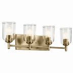 KICHLER 45575NBRCLR Shailene 29.75" 4-Light Vanity Light With Clear Glass In Natural Brass