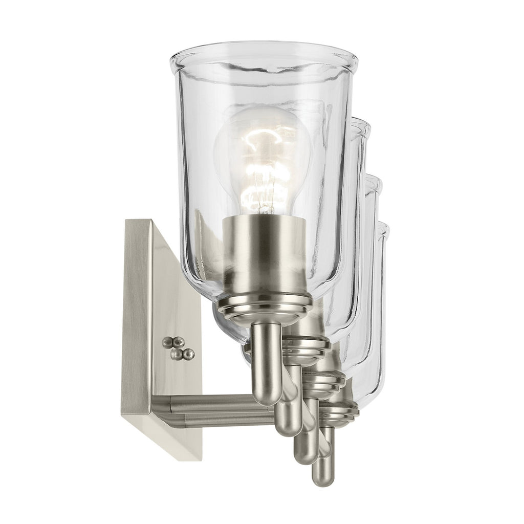 KICHLER 45575NICLR Shailene 29.75" 4-Light Vanity Light With Clear Glass In Brushed Nickel