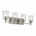 KICHLER 45575NICLR Shailene 29.75" 4-Light Vanity Light With Clear Glass In Brushed Nickel