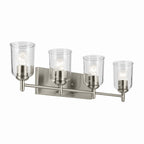 KICHLER 45575NICLR Shailene 29.75" 4-Light Vanity Light With Clear Glass In Brushed Nickel