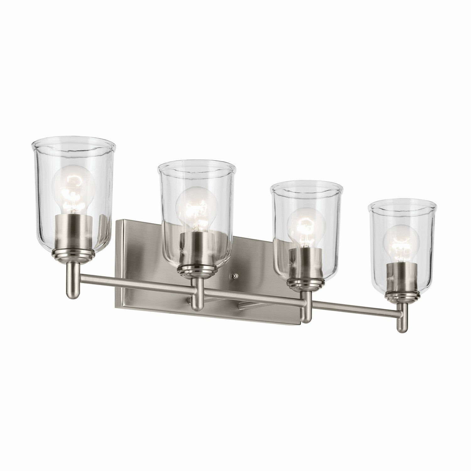 KICHLER 45575NICLR Shailene 29.75" 4-Light Vanity Light With Clear Glass In Brushed Nickel