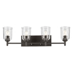 KICHLER 45575OZCLR Shailene 29.75" 4-Light Vanity Light With Clear Glass In Olde Bronze