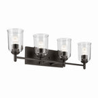 KICHLER 45575OZCLR Shailene 29.75" 4-Light Vanity Light With Clear Glass In Olde Bronze