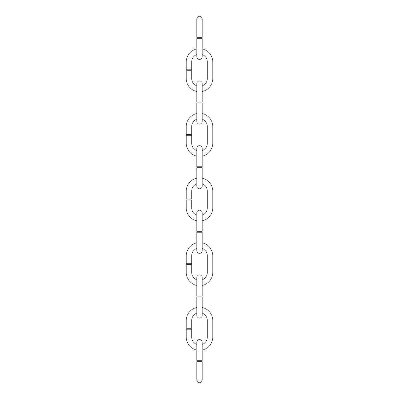 KICHLER 4901NBR 36" Heavy Gauge Chain Natural Brass