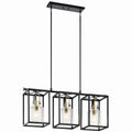 KICHLER 52033NBR Kitner 3 Light Linear Chandelier Black