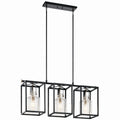 KICHLER 52033PN Kitner 3 Light Linear Chandelier Black