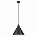 KICHLER 52177BK Zailey 14.25" 1-Light Cone Pendant In Black