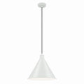 KICHLER 52177WH Zailey 14.25" 1-Light Cone Pendant In White